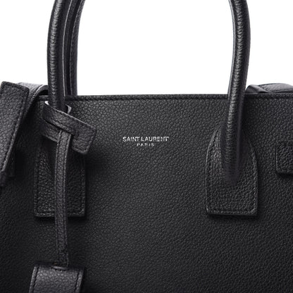 Saint Laurent Grained Calfskin Baby Sac De Jour Black 8 of 8