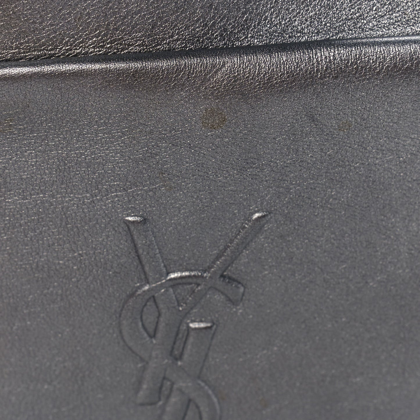 Metallic Calfskin Monogram Small Lou Camera Bag Silver
