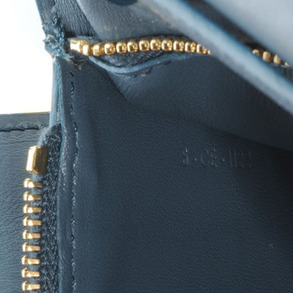 Celine Leather Medium Classic Box Flap Bag Slate Blue 7 of 8