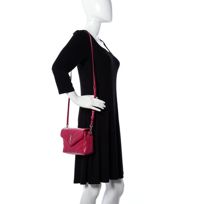 Saint Laurent Calfskin Y Quilted Monogram Toy Loulou Crossbody Bag Freesia 2 of 10