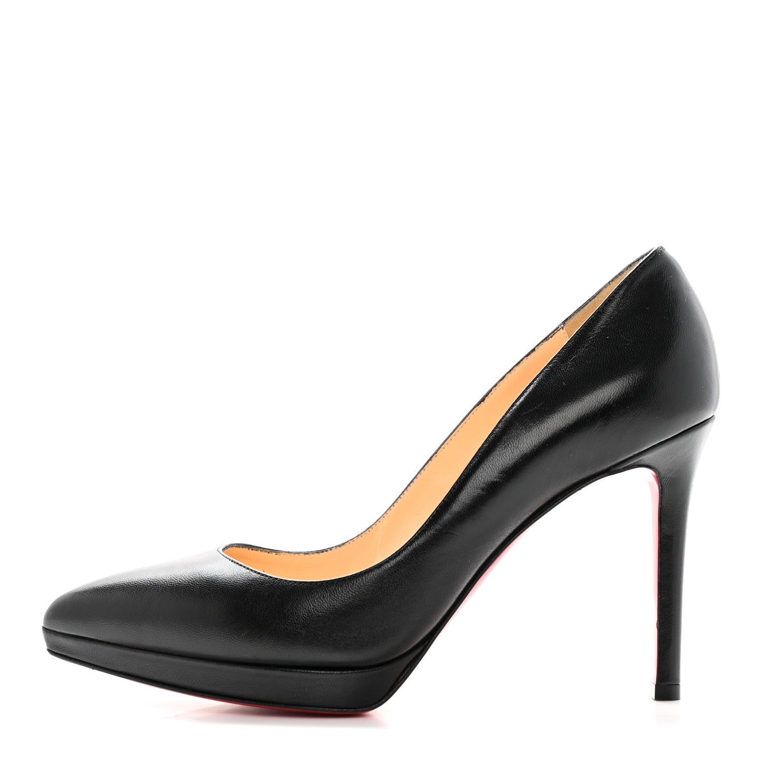 Christian Louboutin Shiny Nappa Pigalle Plato 100 Pumps 37.5 Black 1 of 15