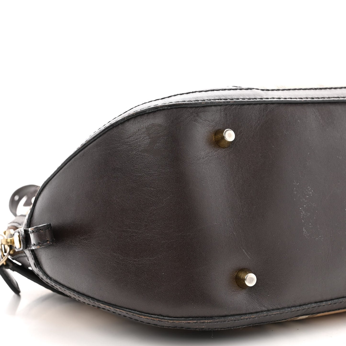 Haymarket Check Small Orchard Bowling Bag Chocolate