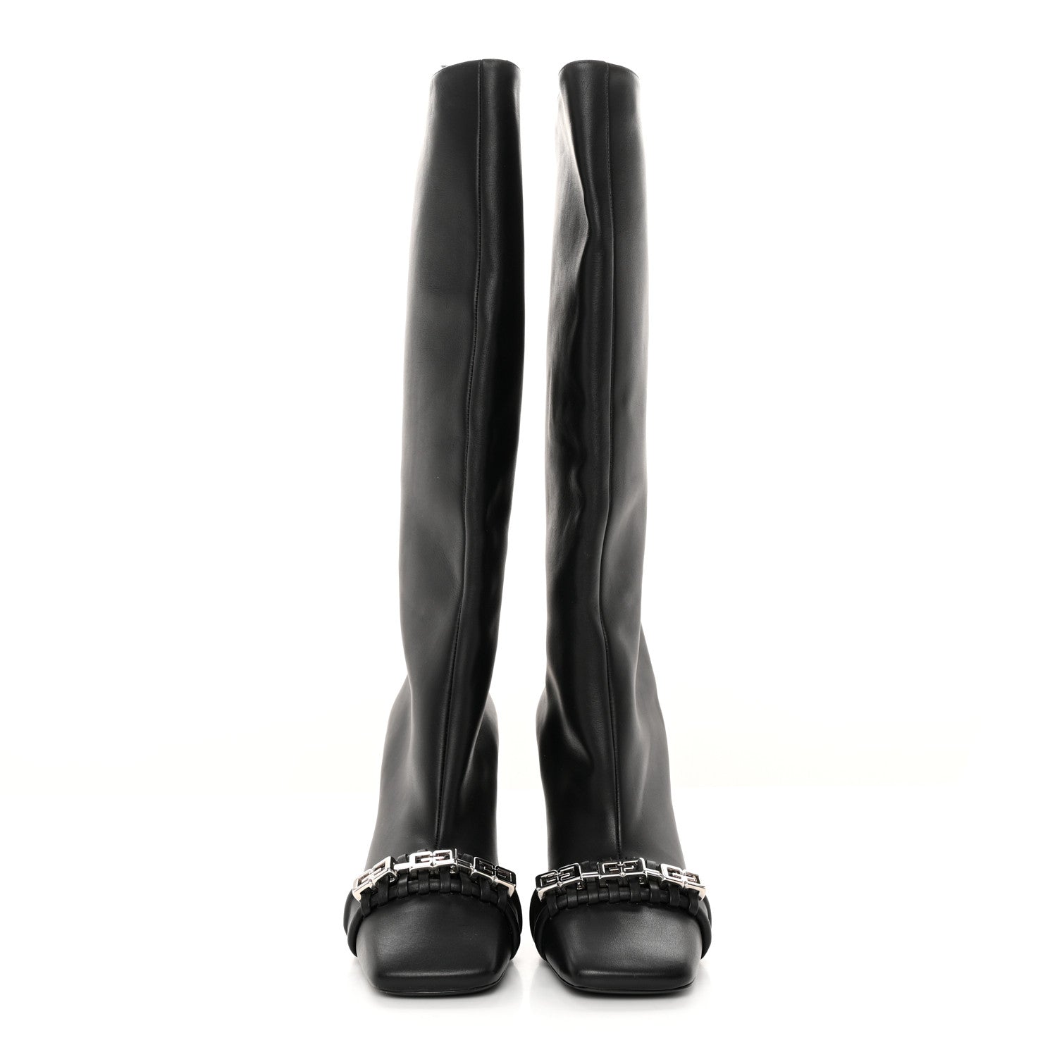 Givenchy Smooth Calfskin 4G Square Toe Boots 36 Black 2 of 14