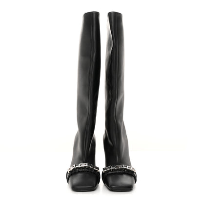 Givenchy Smooth Calfskin 4G Square Toe Boots 36 Black 2 of 14