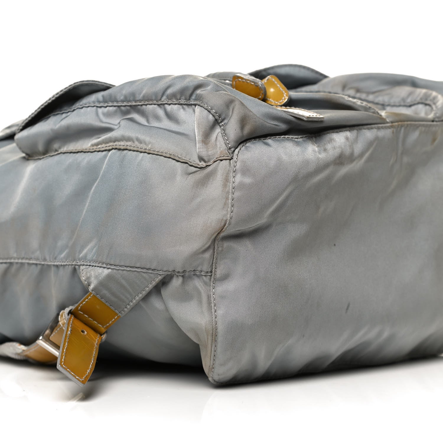 Prada Nylon Vela Double Buckle Backpack Grey 8 of 14