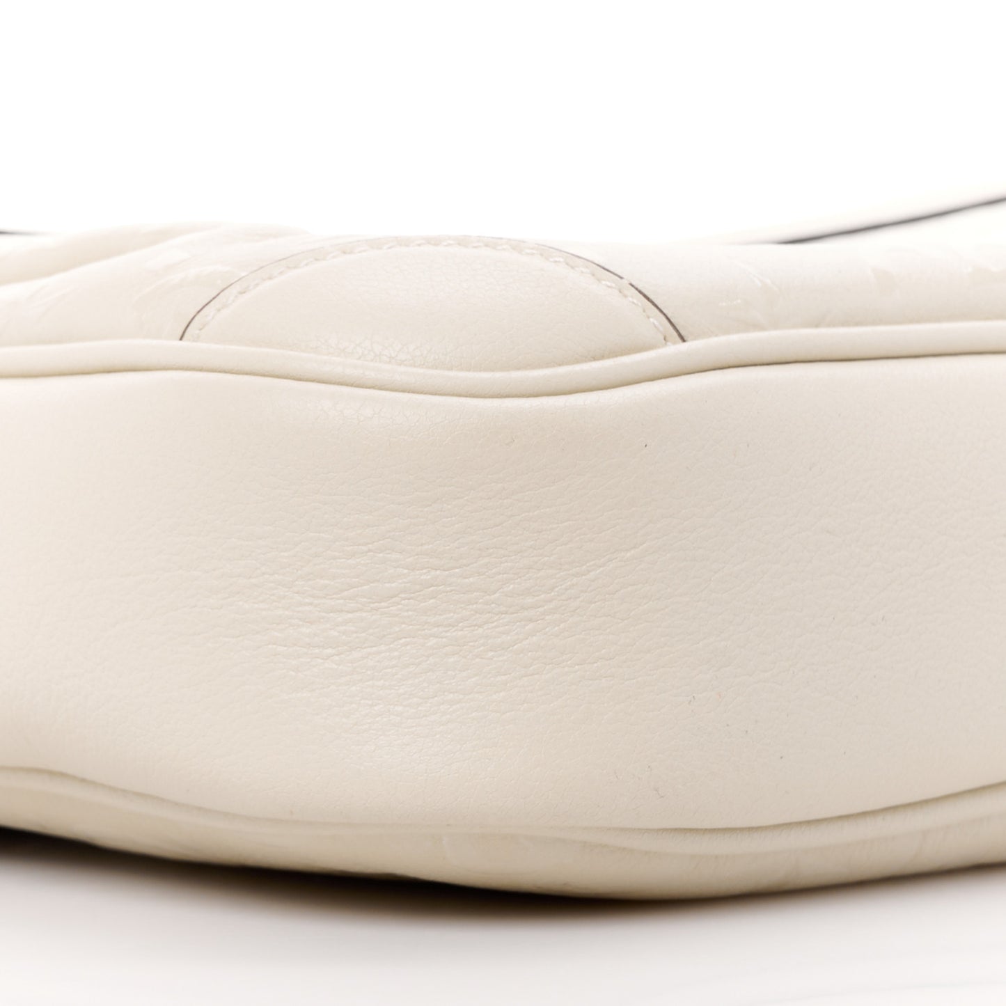 Wonka Grain Calfskin GG Monogram Star Embossed Small GG Shoulder Bag White