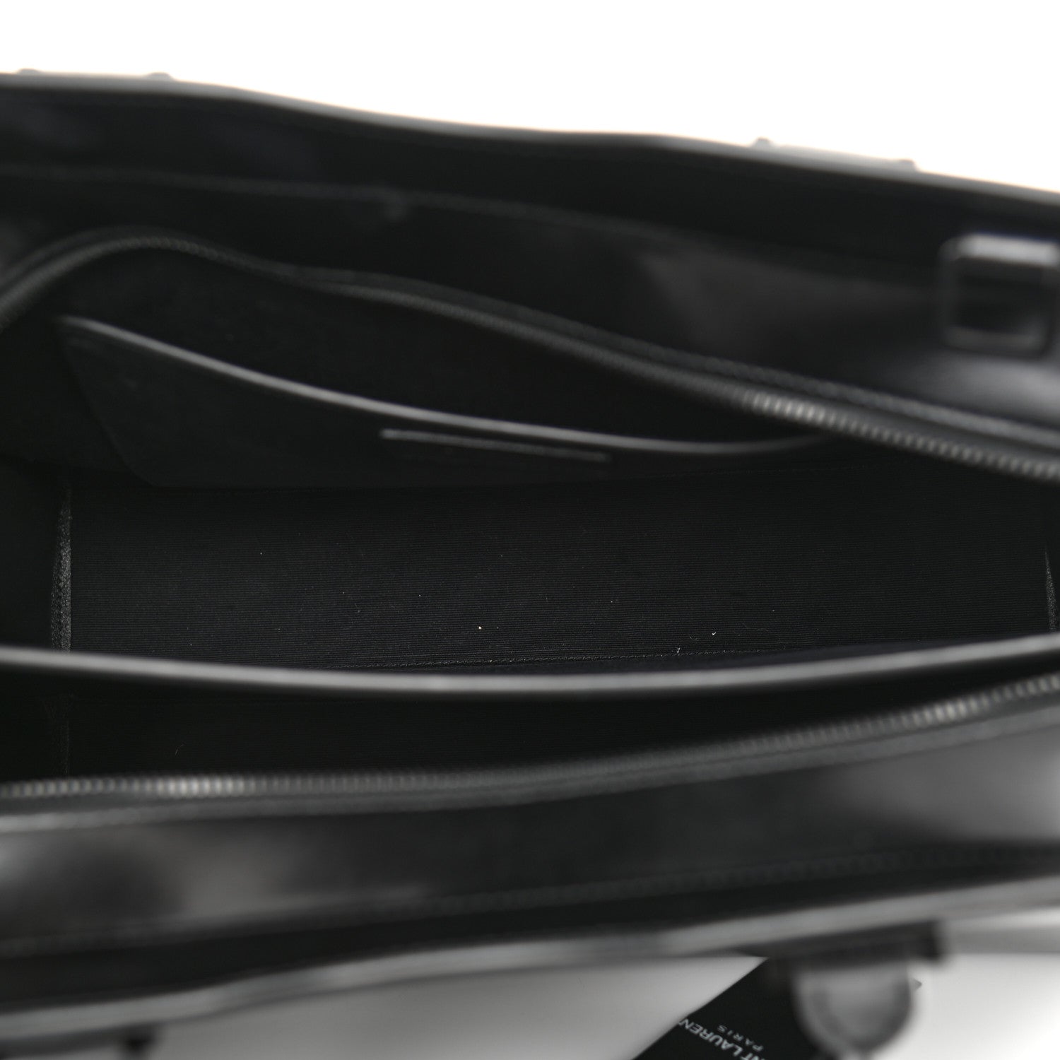 Saint Laurent Shiny Calfskin Medium Uptown Tote Black 5 of 12