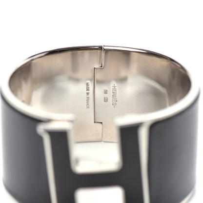 Hermes Enamel Extra Wide Clic Clac H Bracelet PM Black 4 of 6