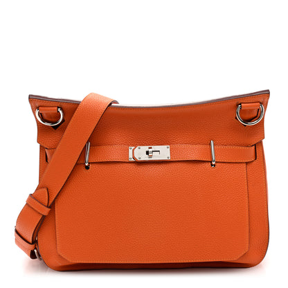 Hermes Taurillon Clemence Eclat Jypsiere 34 Orange Moutarde 1 of 10