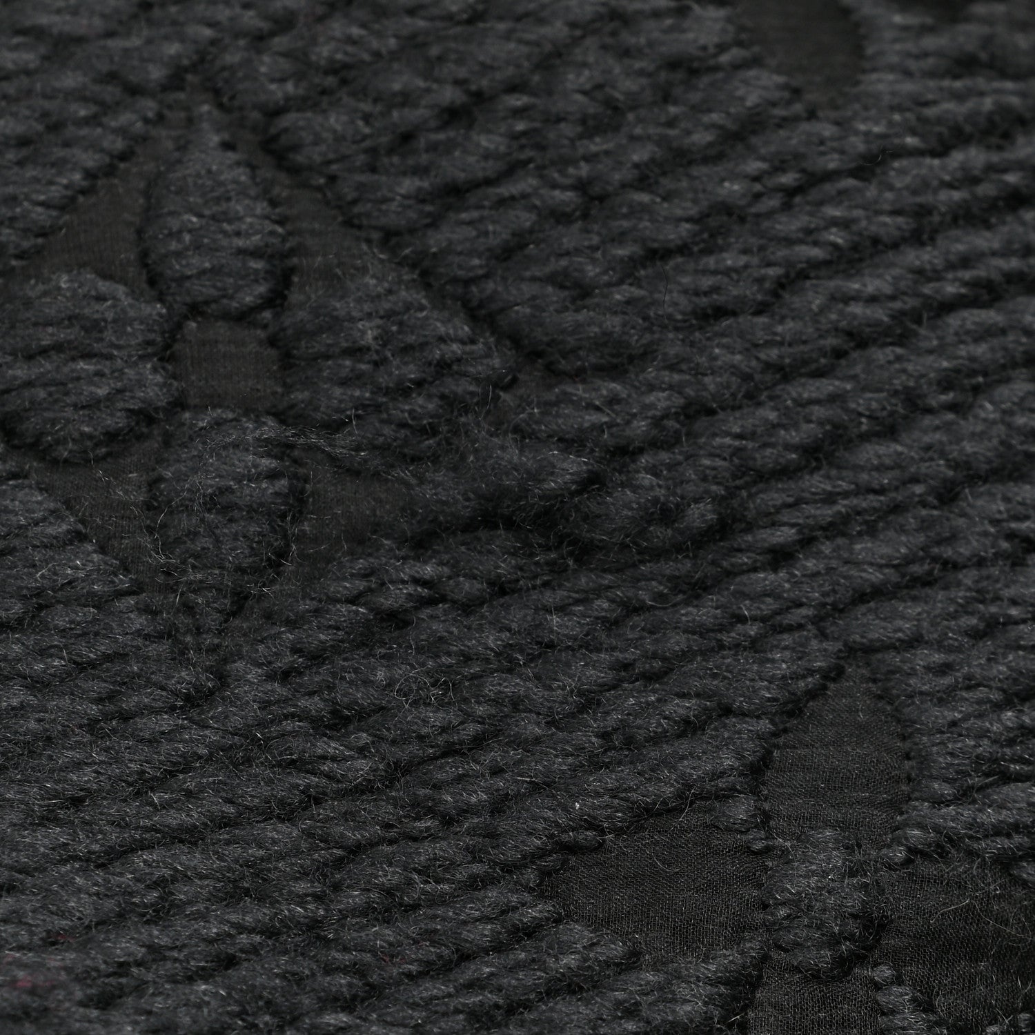 Louis Vuitton Wool Silk Logomania Scarf Charcoal Grey 4 of 4