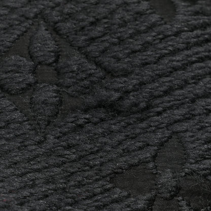 Louis Vuitton Wool Silk Logomania Scarf Charcoal Grey 4 of 4