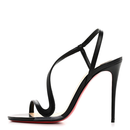 Christian Louboutin Kid PVC Rosalie 100 Sandals 37 Black 1 of 9