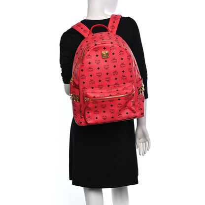 MCM Visetos Medium Side Studs Stark Backpack Corail 2 of 11