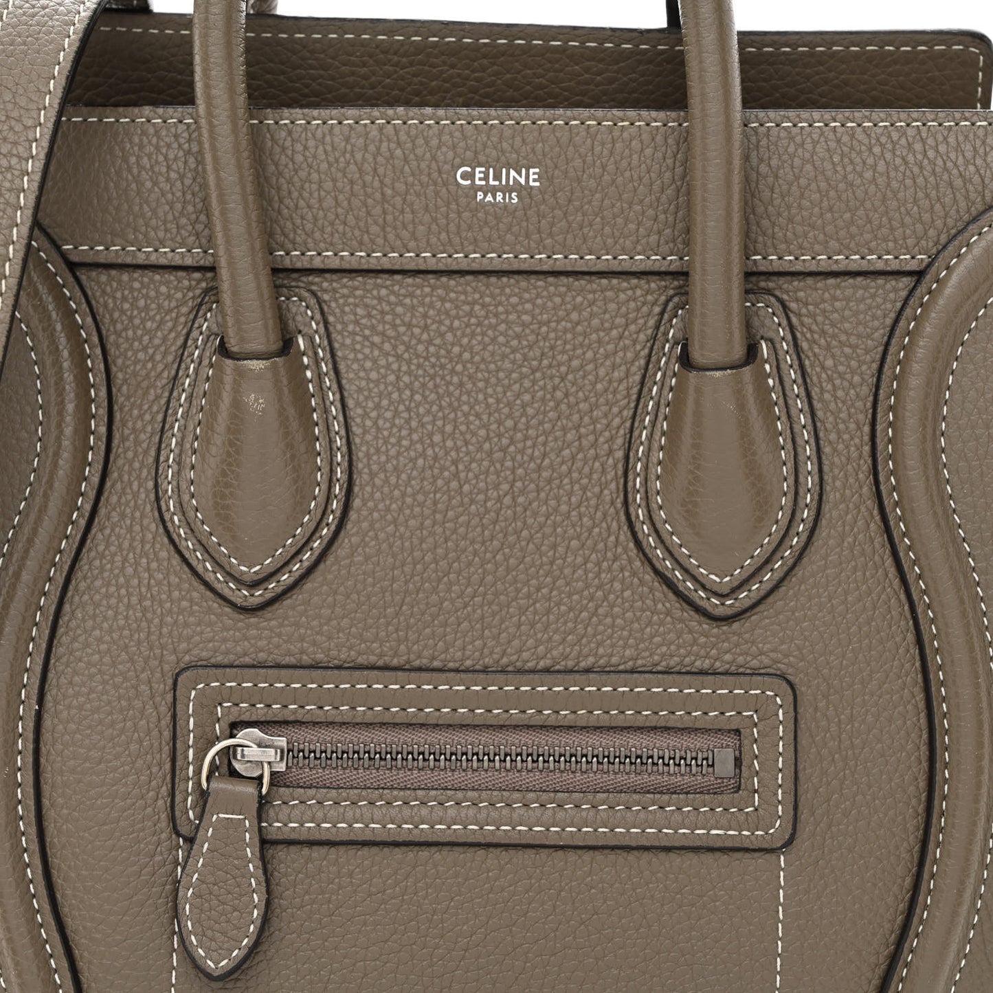 Drummed Calfskin Nano Luggage Souris