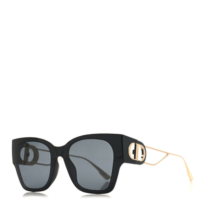 Christian Dior CHRISTIAN DIOR Rectangular 30 Montaigne 1 Sunglasses Black Gold 1 of 8