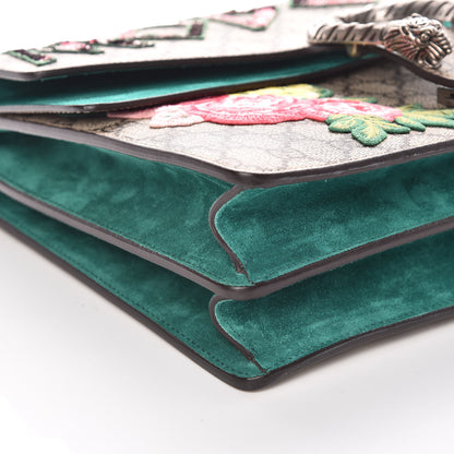 Gucci GG Supreme Monogram Embroidered Medium Dionysus Shoulder Bag Emerald 5 of 11