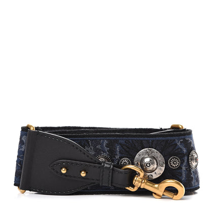Christian Dior Canvas Embroidered Studded KaleiDiorscopic Adjustable Shoulder Strap Blue 1 of 7