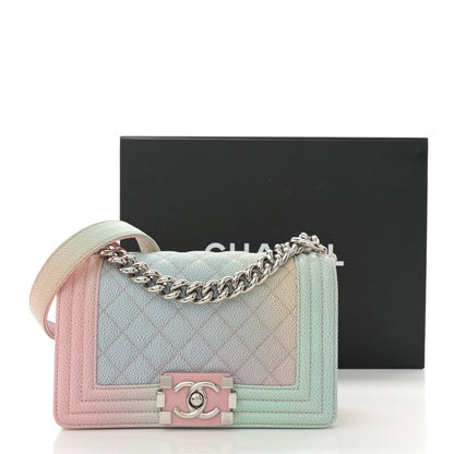 Chanel Caviar Quilted Small Rainbow Boy Flap Multicolor 12 of 12