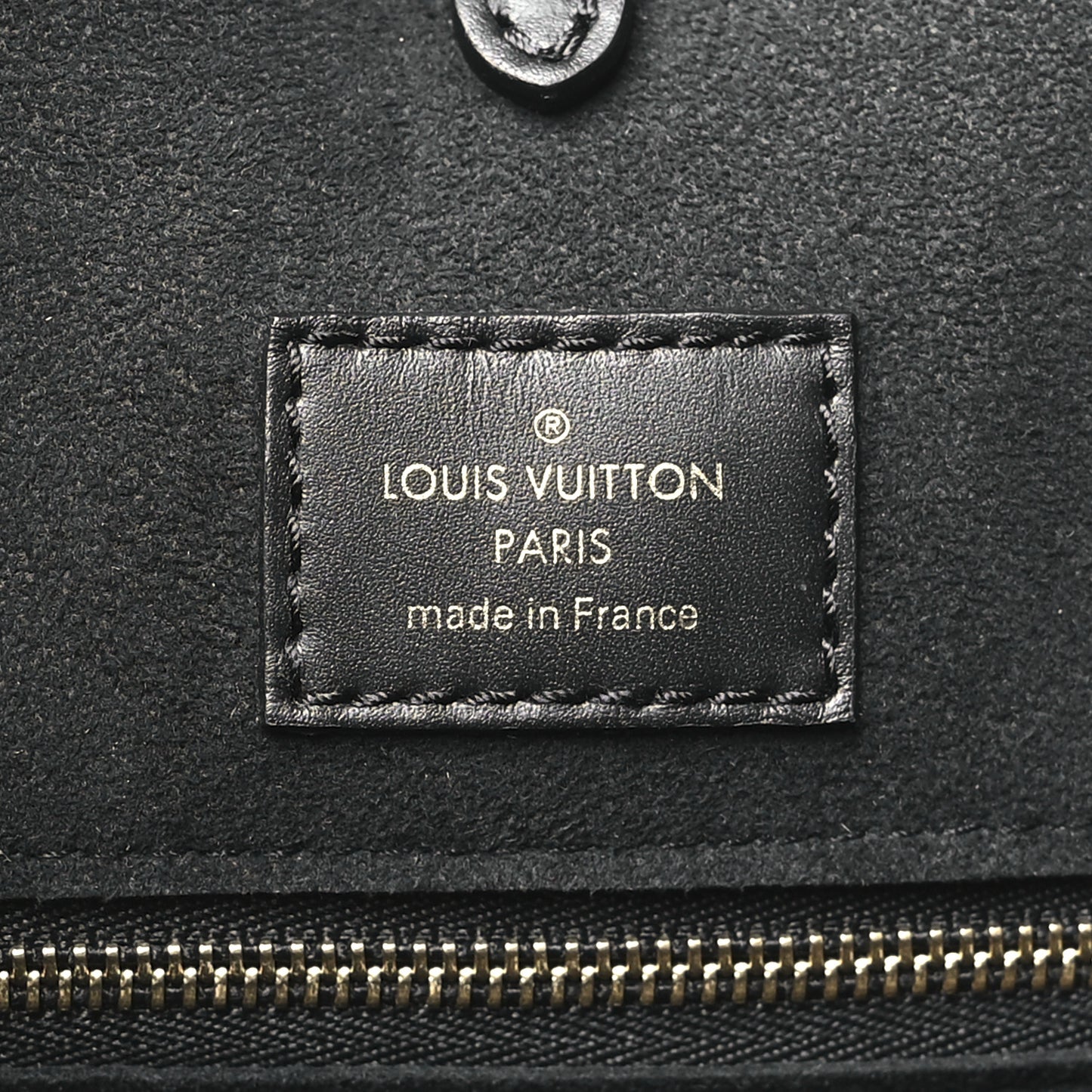 Calfskin Monogram Fold Tote MM Black Wine Cream