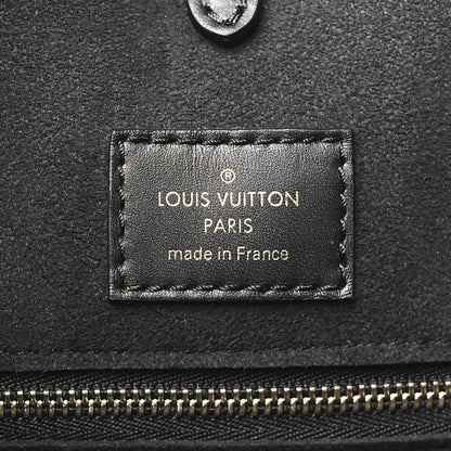 Louis Vuitton Calfskin Monogram Fold Tote MM Black Wine Cream 5 of 8