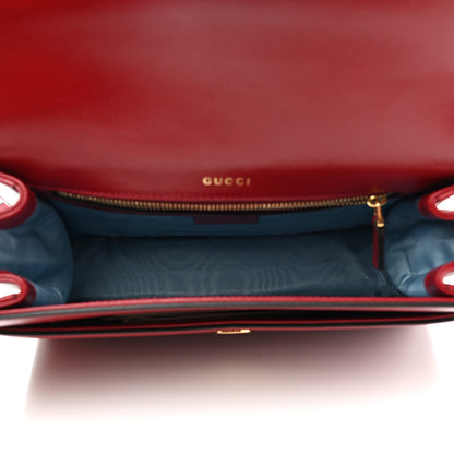 Gucci Textured Calfskin Small Torchon GG Ring Shoulder Bag New Cherry Red 5 of 11