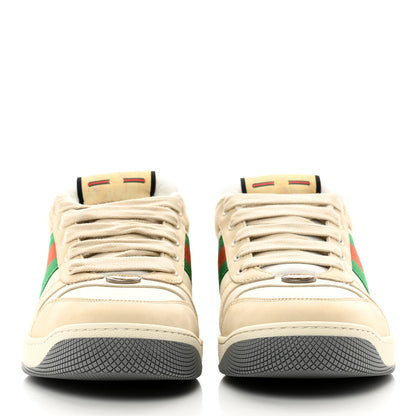 Gucci Nylon Nubuck Web Womens Screener Sneakers 39 Mystic White Dusty Milk 2 of 8