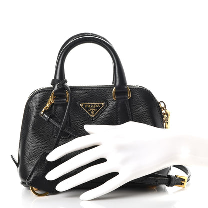 Prada Saffiano Lux Mini Promenade Tote Black 3 of 9