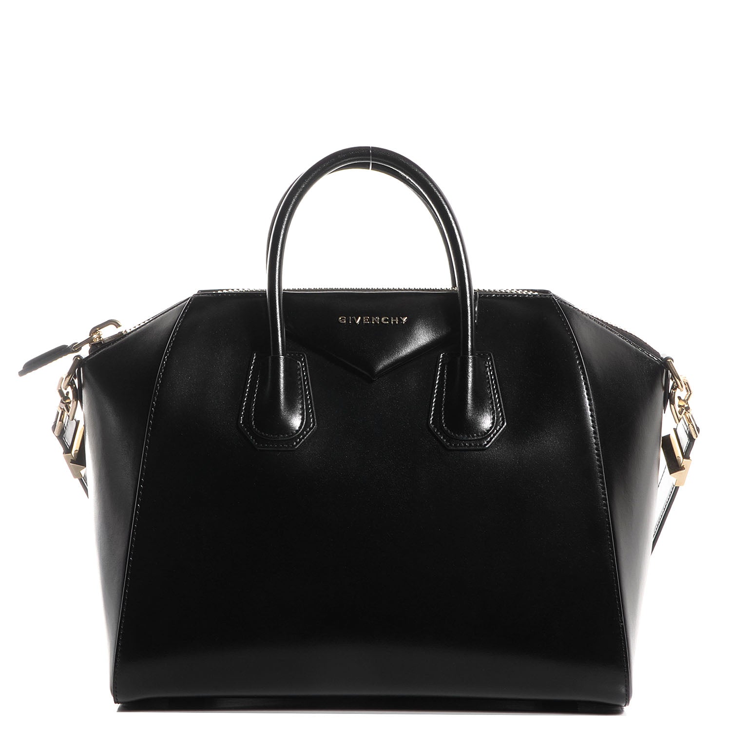Givenchy Shiny Lord Calfskin Medium Antigona Black 1 of 11