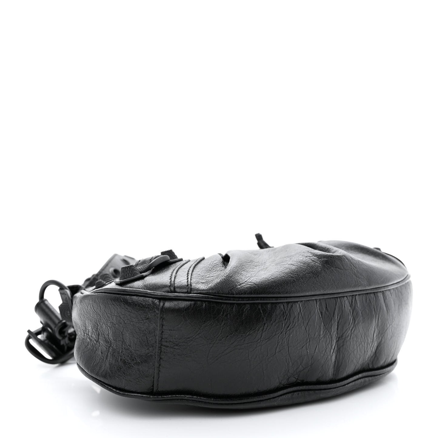 Agneau Arena Monochrome Le Cagole Shoulder Bag XS Black