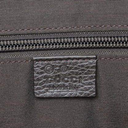 Gucci Crystal Monogram Small Double Buckle Flap Messenger Beige Dark Brown 6 of 7