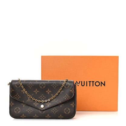 Louis Vuitton Monogram Pochette Felicie Chain Wallet Fuchsia 12 of 12