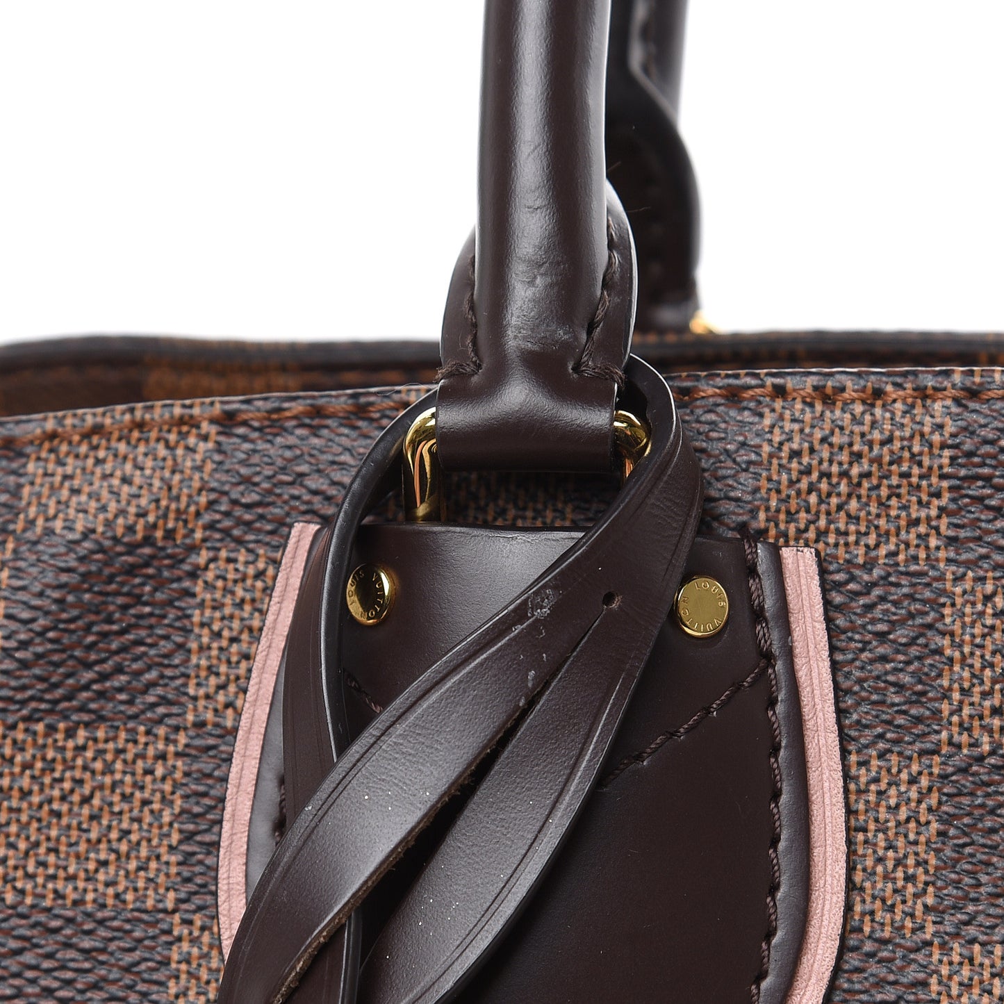 Cuir Taurillon Damier Ebene Normandy Magnolia