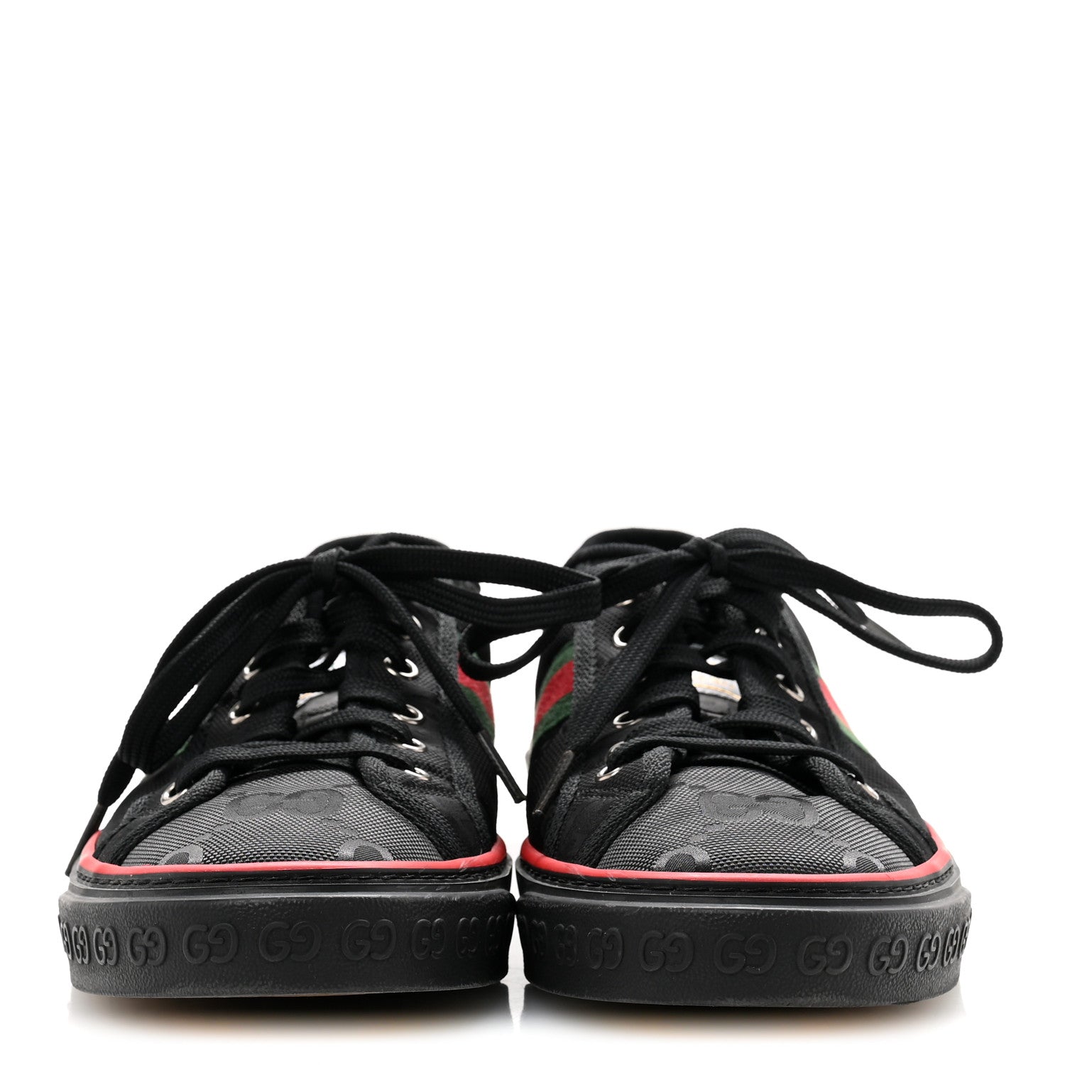 Gucci Econyl Nylon Web Monogram Off The Grid Mens 1977 Tennis Sneakers 8.5 Black 3 of 9