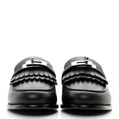 Hermes Calfskin Destin Loafers 36 Black 2 of 9