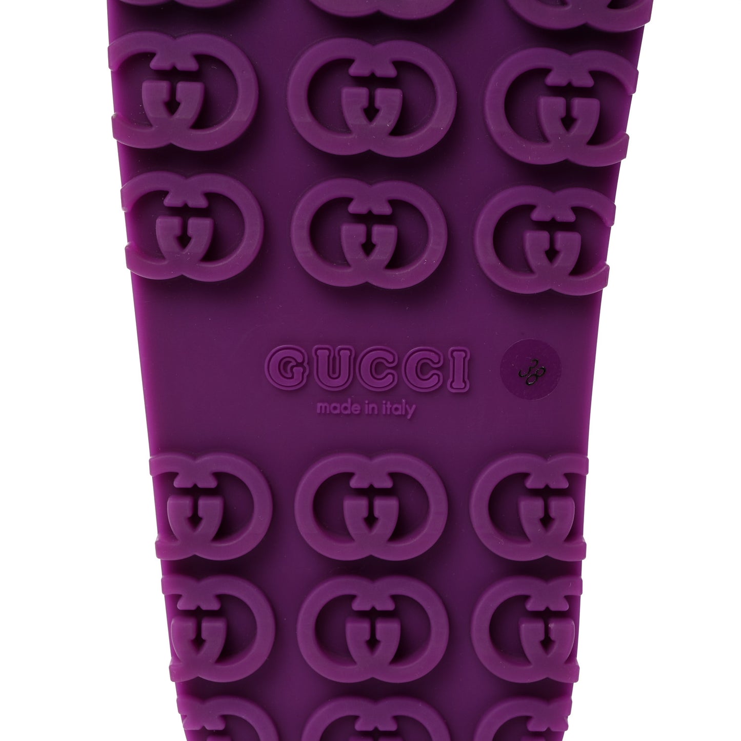 Soft Rubber Womens Interlocking G Platform 42mm Slide Sandals 38 Sugar Pink