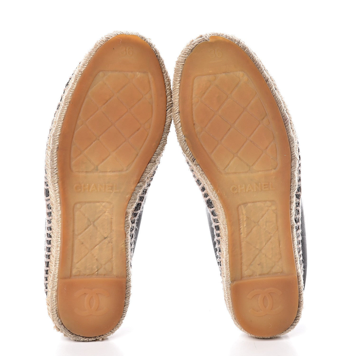 Chanel Lambskin CC Espadrilles 36 Dark Grey 5 of 9