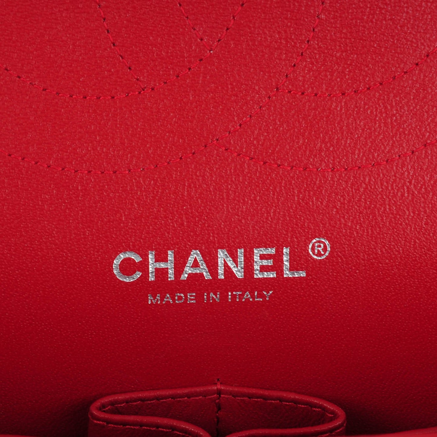 Lambskin Quilted Jumbo Double Flap Red