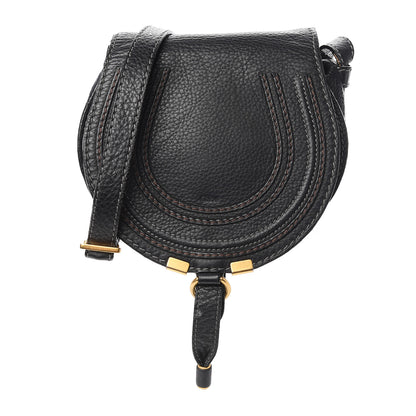 Chloe Calfskin Mini Marcie Round Crossbody Bag Black 1 of 11