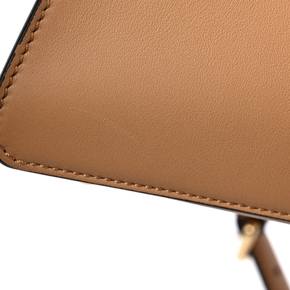 Fendi Vitello Seta Nappa Bi-Color Small Peekaboo I SEE U Satchel Miele Scuro Light Rose Ghianda 10 of 10