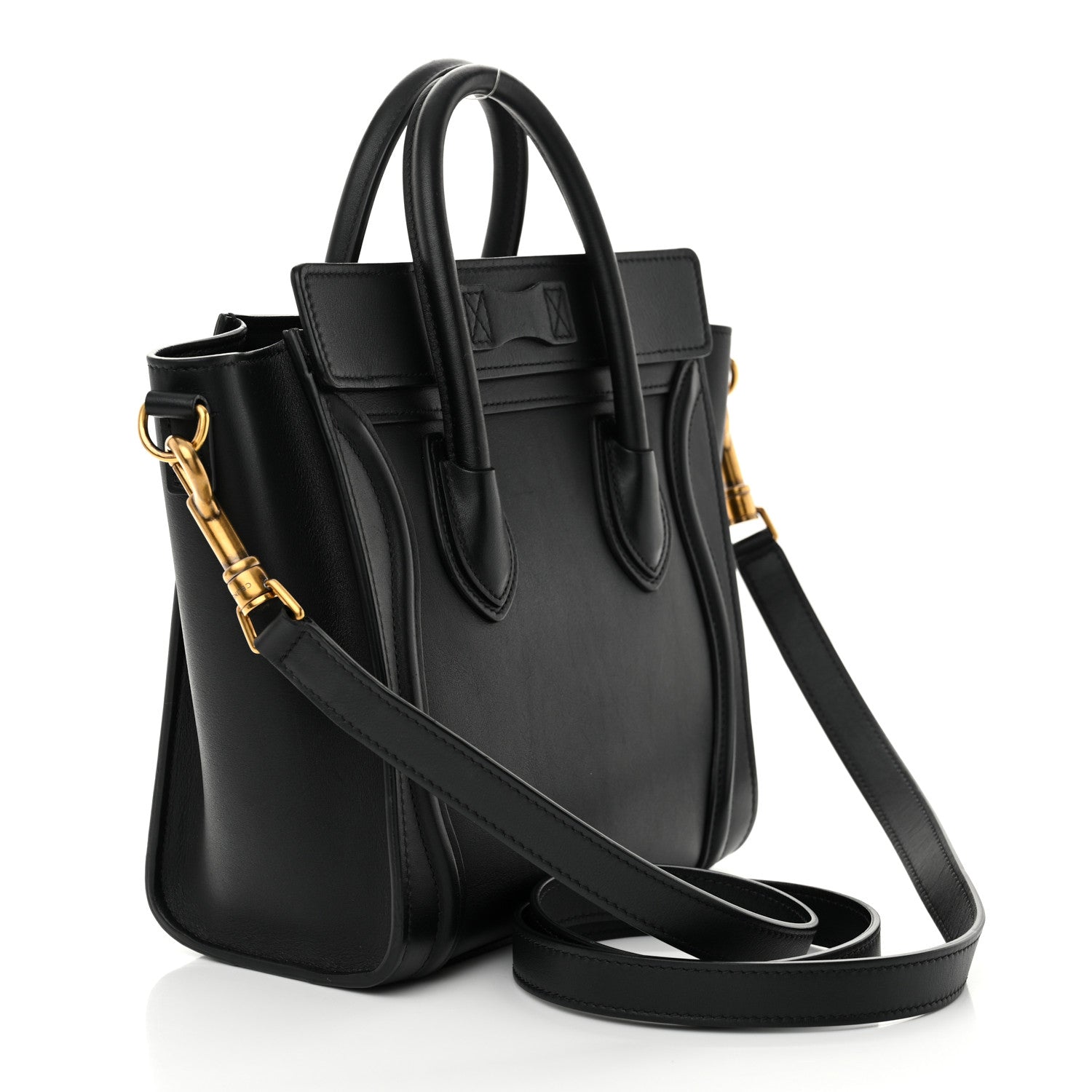 Celine Smooth Calfskin Nano Luggage Black 3 of 13