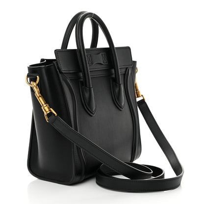 Celine Smooth Calfskin Nano Luggage Black 3 of 13