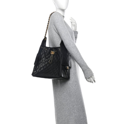 Chanel Caviar Quilted Medium Chanel 25 Handbag Black 2 of 11