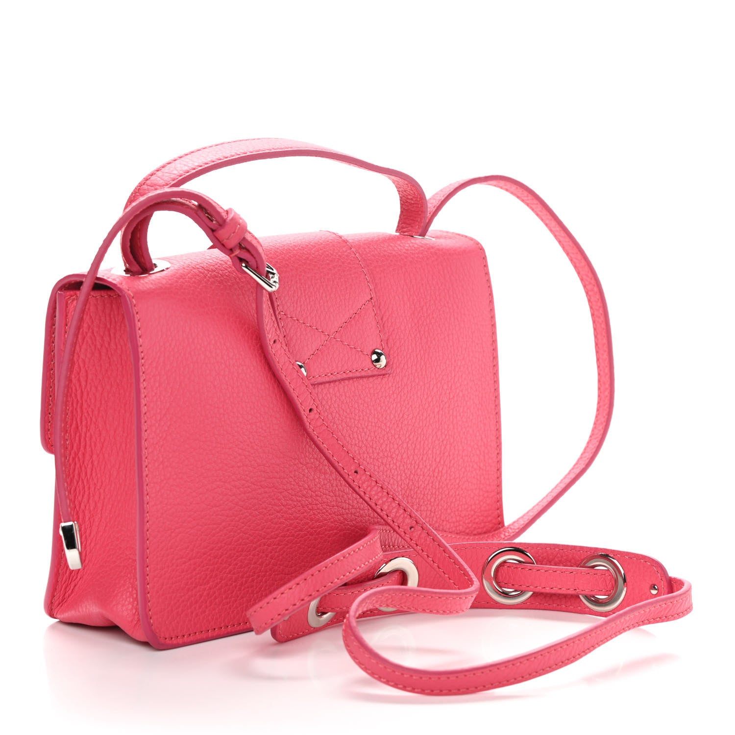 Jimmy Choo Grainy Pebbled Calfskin Rebel Crossbody Bag Pink 3 of 10