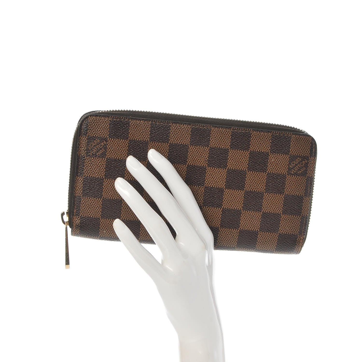 Louis Vuitton Damier Ebene Zippy Wallet 2 of 9