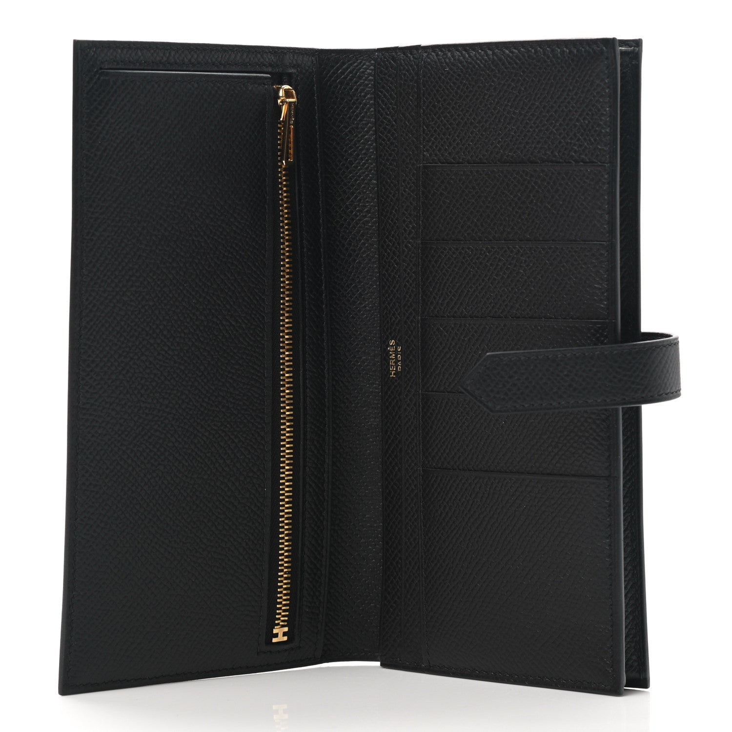 Hermes Epsom Bearn Gusset Wallet Black 5 of 7