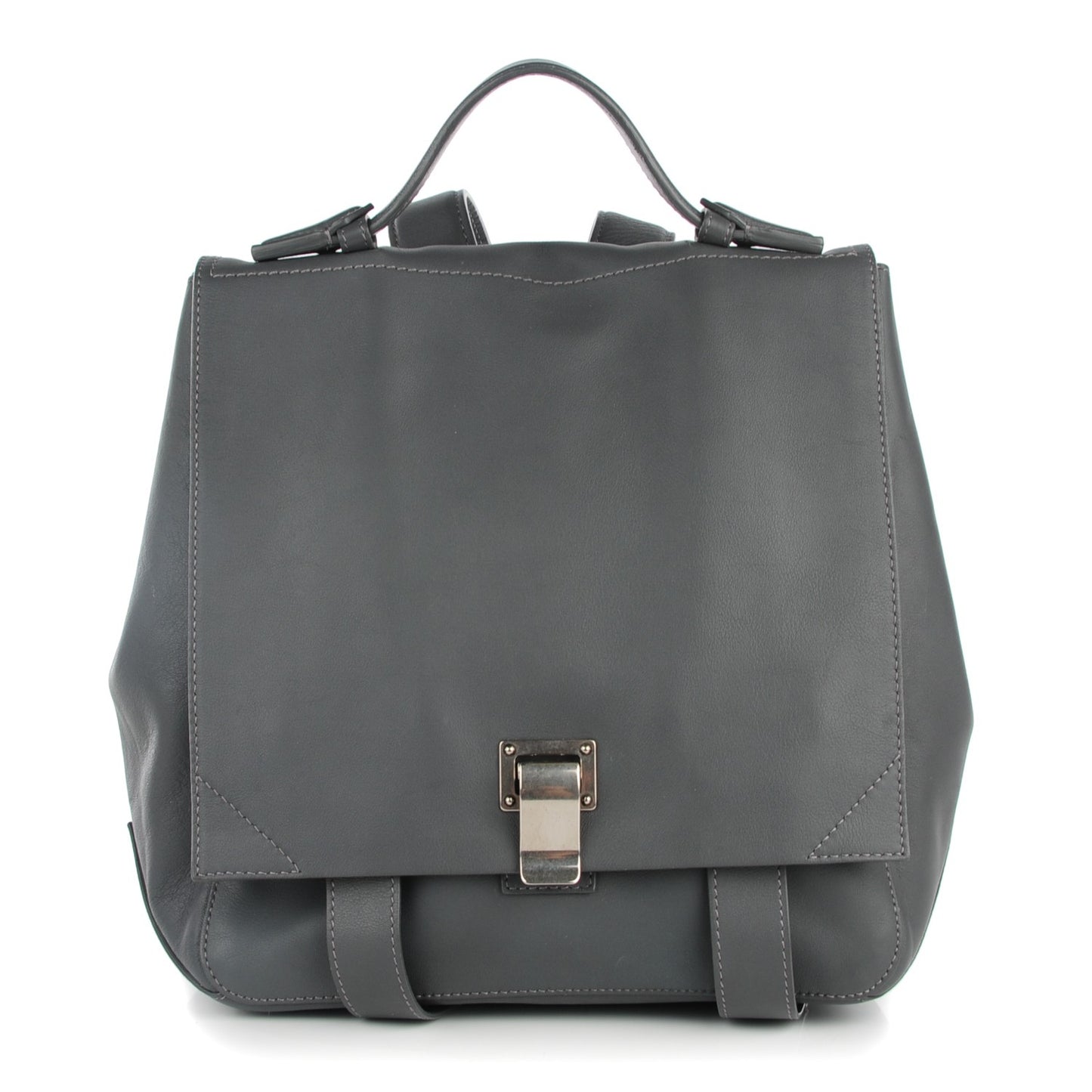 Calfskin Small PS Courier Backpack Heather Grey