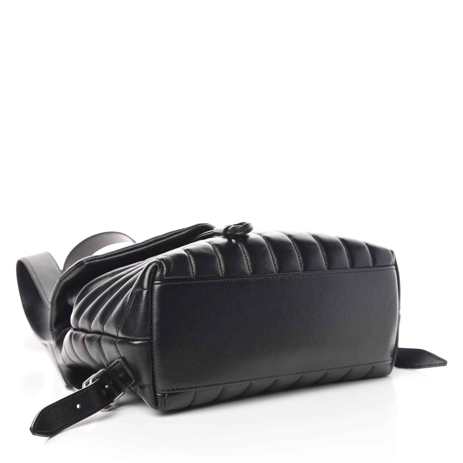 Saint Laurent Calfskin Y Quilted Monogram Small Loulou Backpack Black 4 of 11