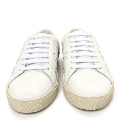 Saint Laurent Calfskin Studded Star Court Sneakers 41 White 2 of 9