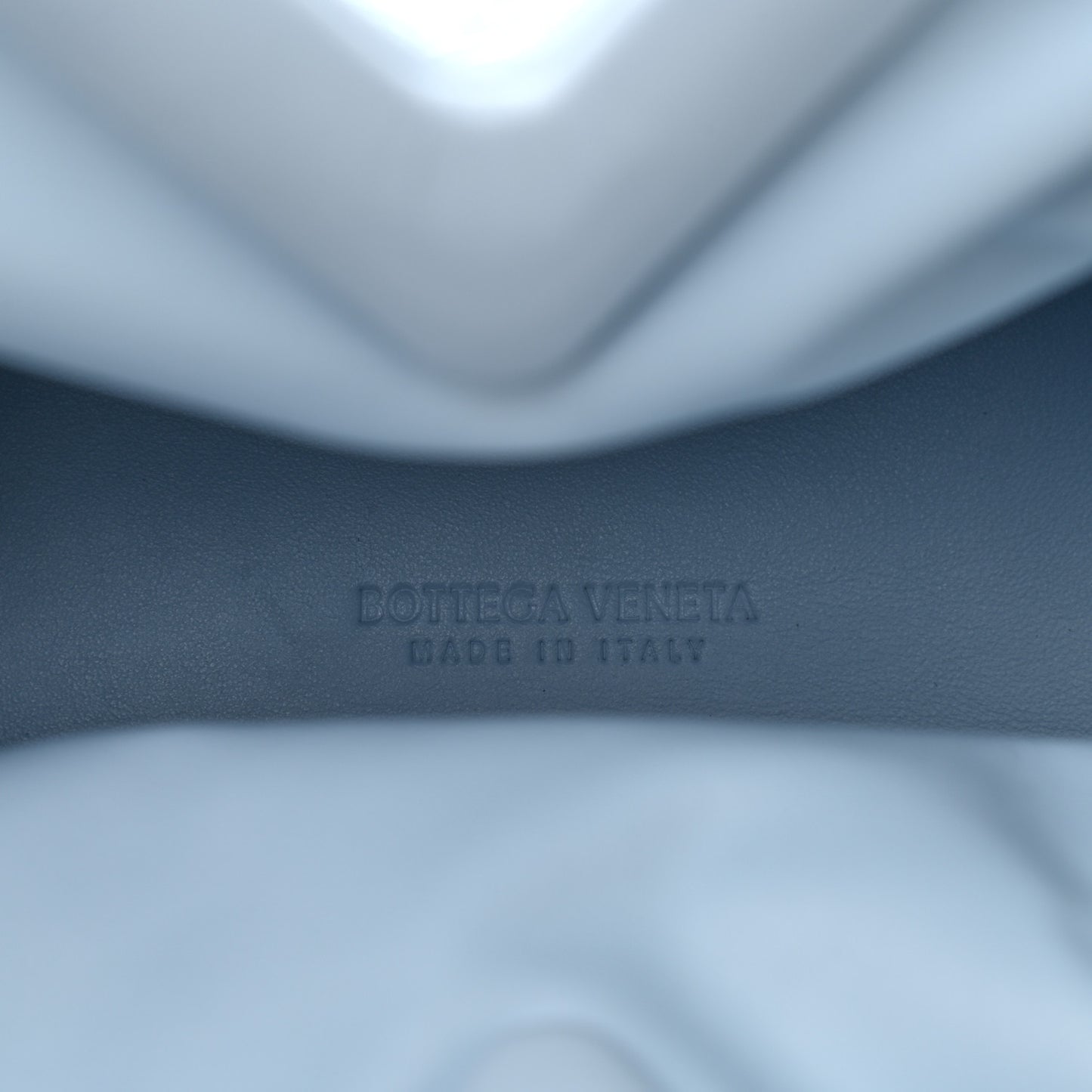 Fabric Intrecciato Small The Point Triangle Bag Light Blue