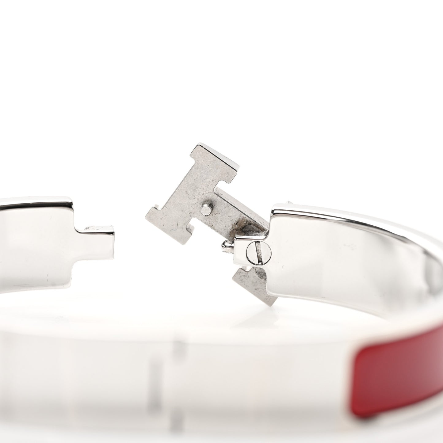 Enamel Narrow Clic Clac H Bracelet PM Rouge Vif